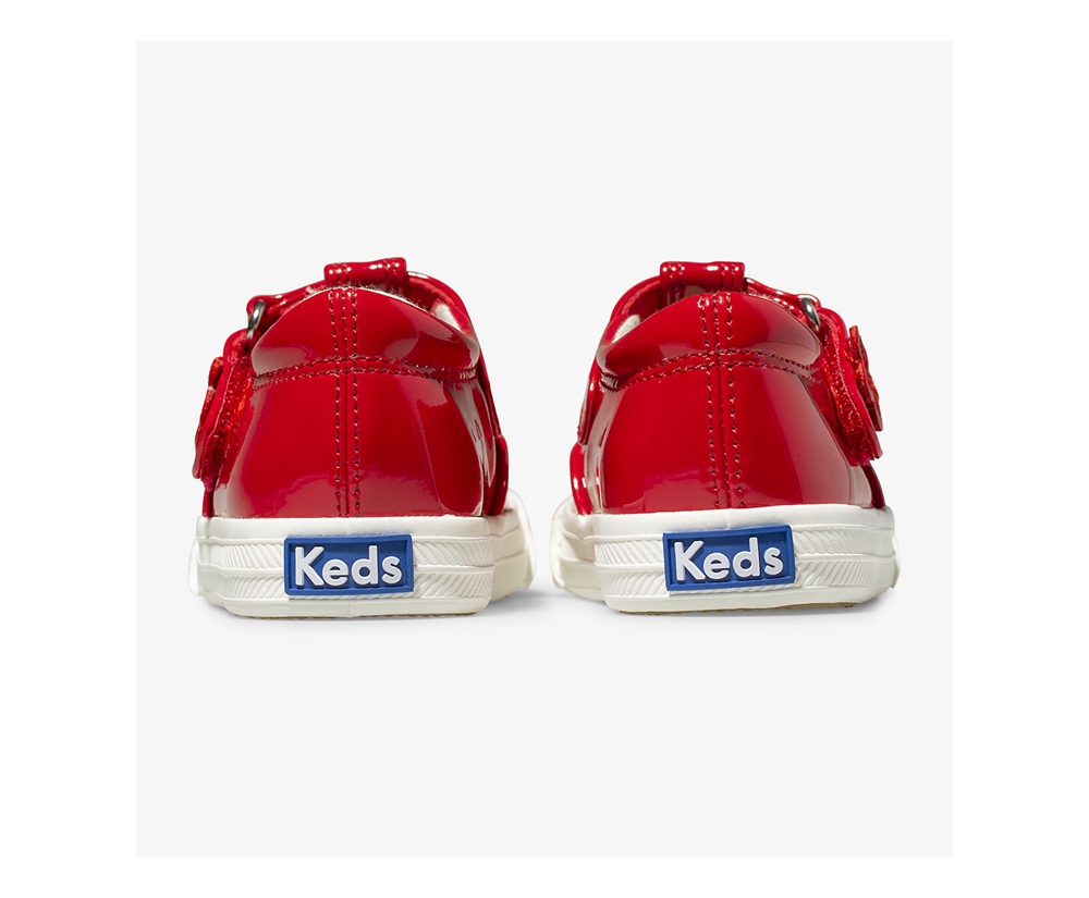 Keds Kids Slip Ons Red - Daphne Patent - 794YCOVDP